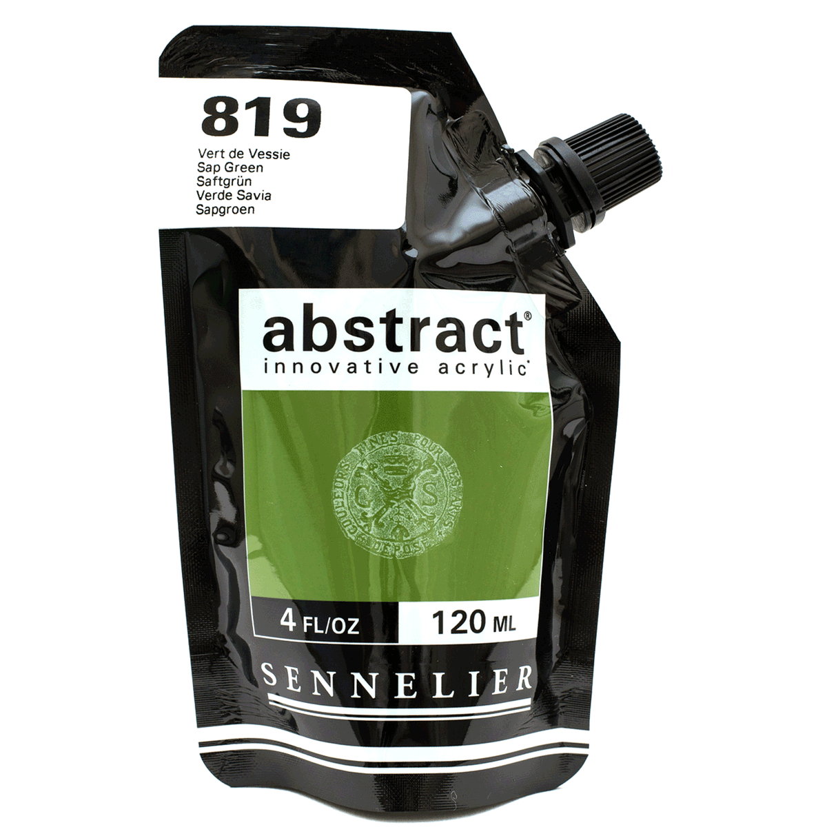 Abstract Acrylic Pouch - Satin 819 Sap Green 120ml