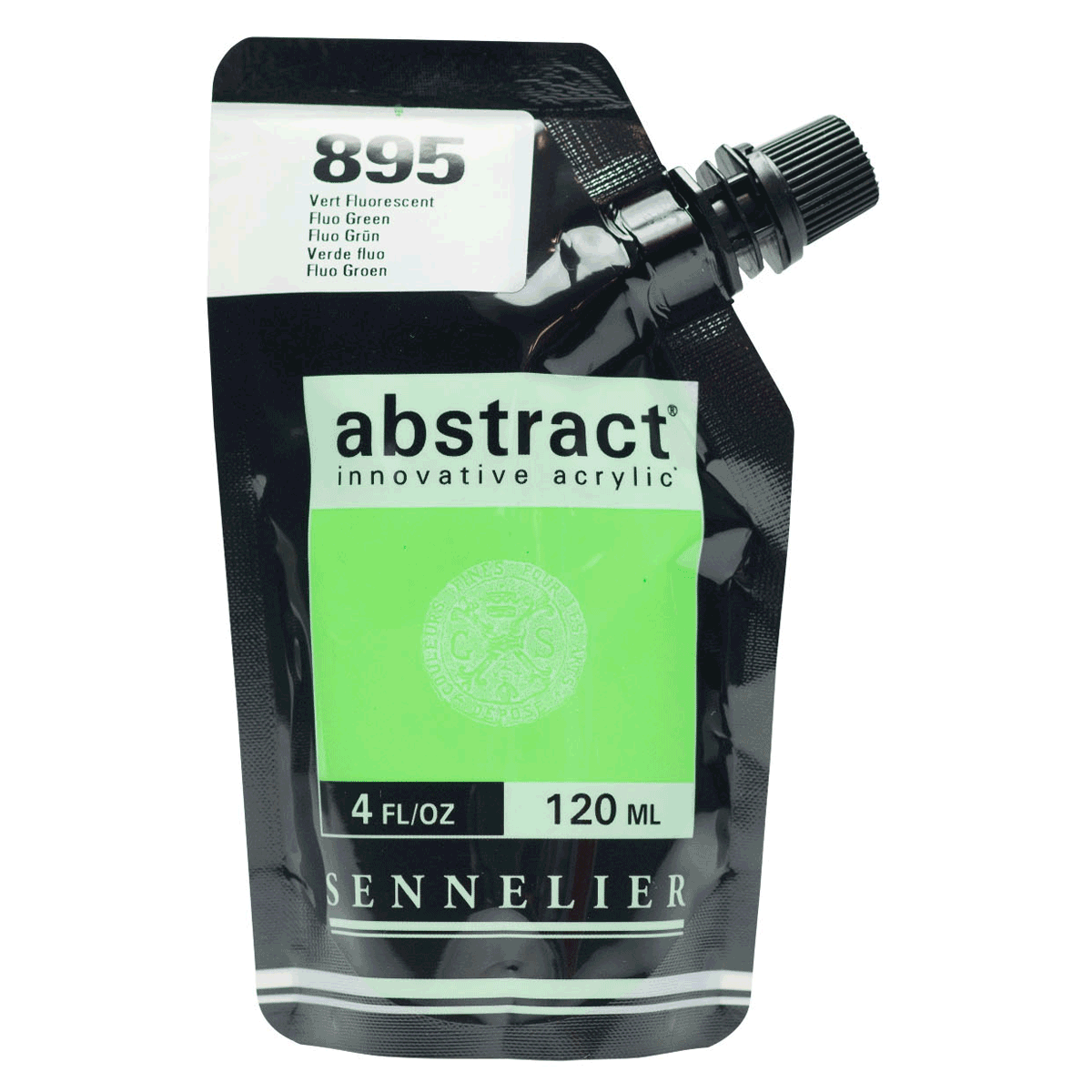 Abstract Acrylic Pouch - 895 Fluorescent Green 120ml