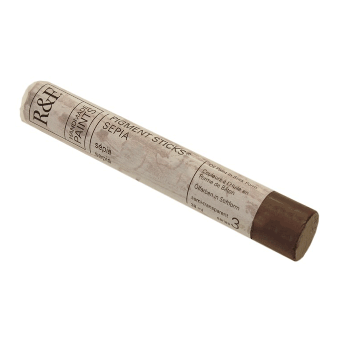 R&F Oil Pigment Stick, Sepia 38ml