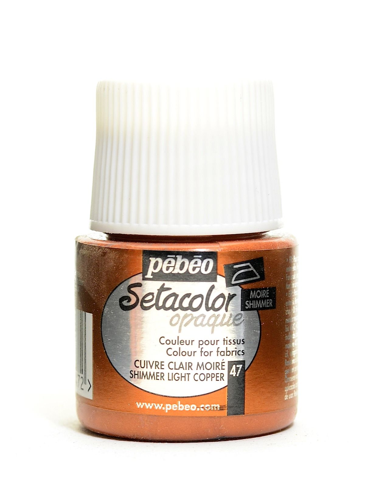 Pébéo Setacolor Fabric Paint - Opaque Shimmer Light Copper - 45 mL Bottle