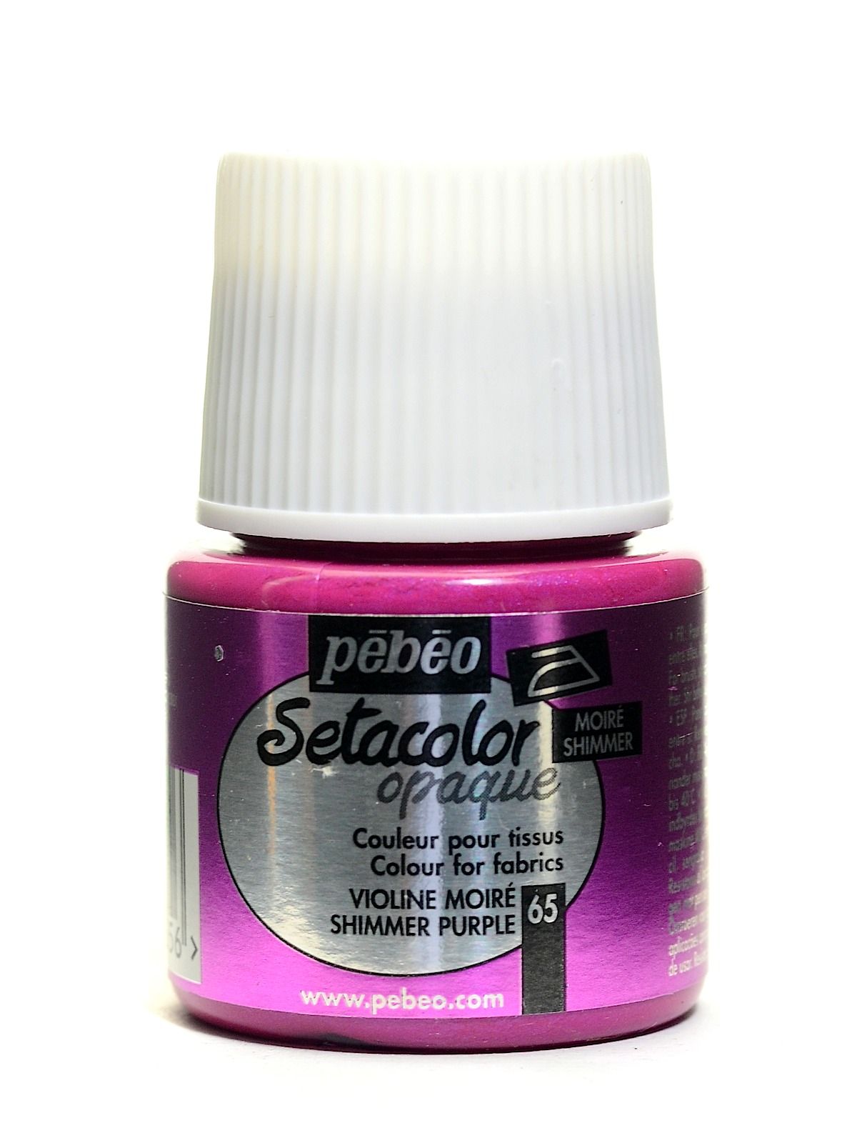 Pébéo Setacolor Fabric Paint - Opaque Shimmer Purple - 45 mL Bottle