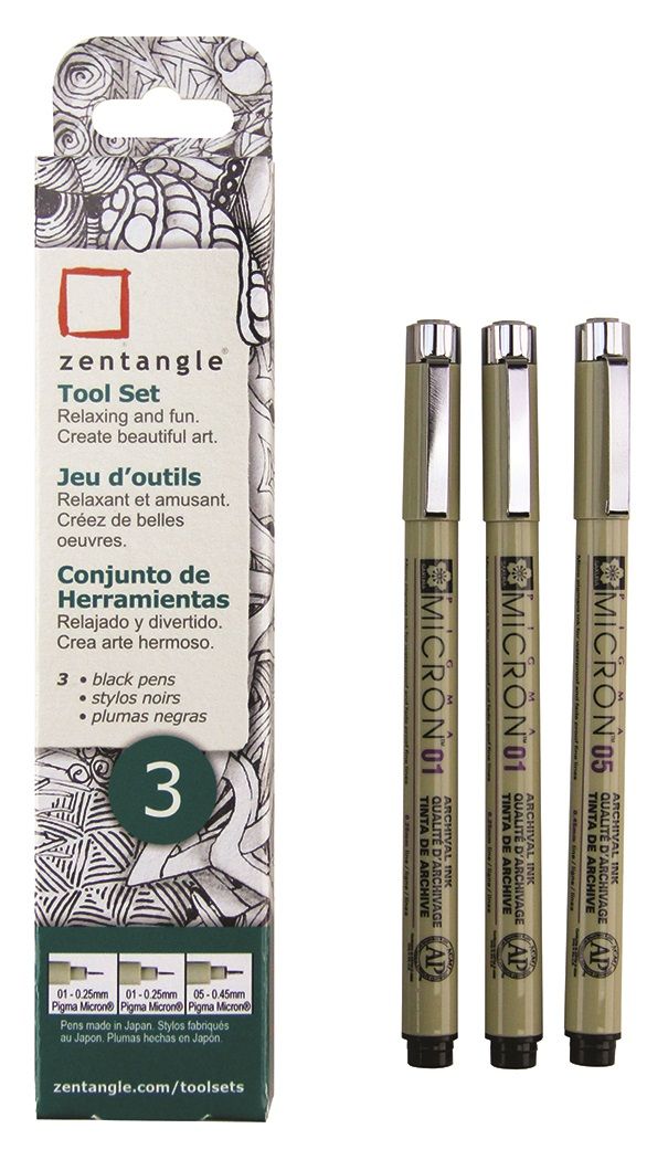 Zentangle Pigma Micron Pen 3pc Set