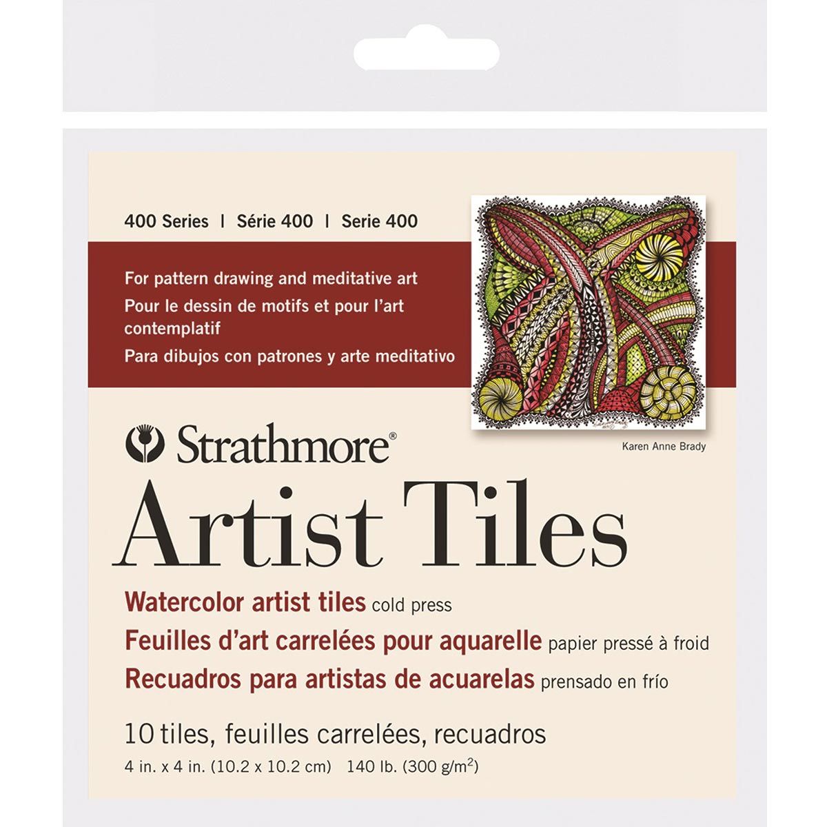 Strathmore 400 Series Watercolour Artist Tiles, Cold Press – 10/Sht. 4″ x 4″