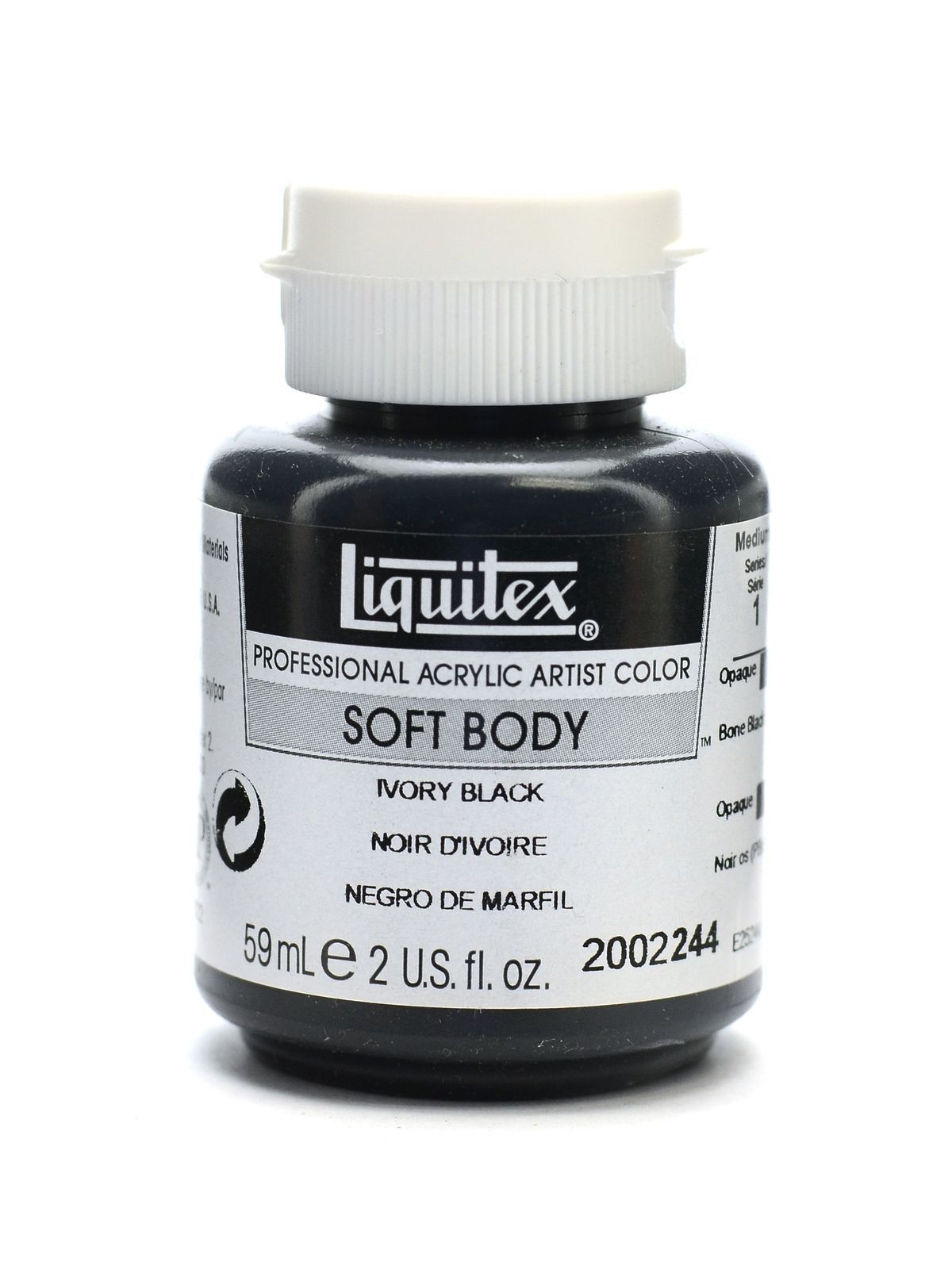 Liquitex Soft Body Acrylic - Ivory Black 2-oz
