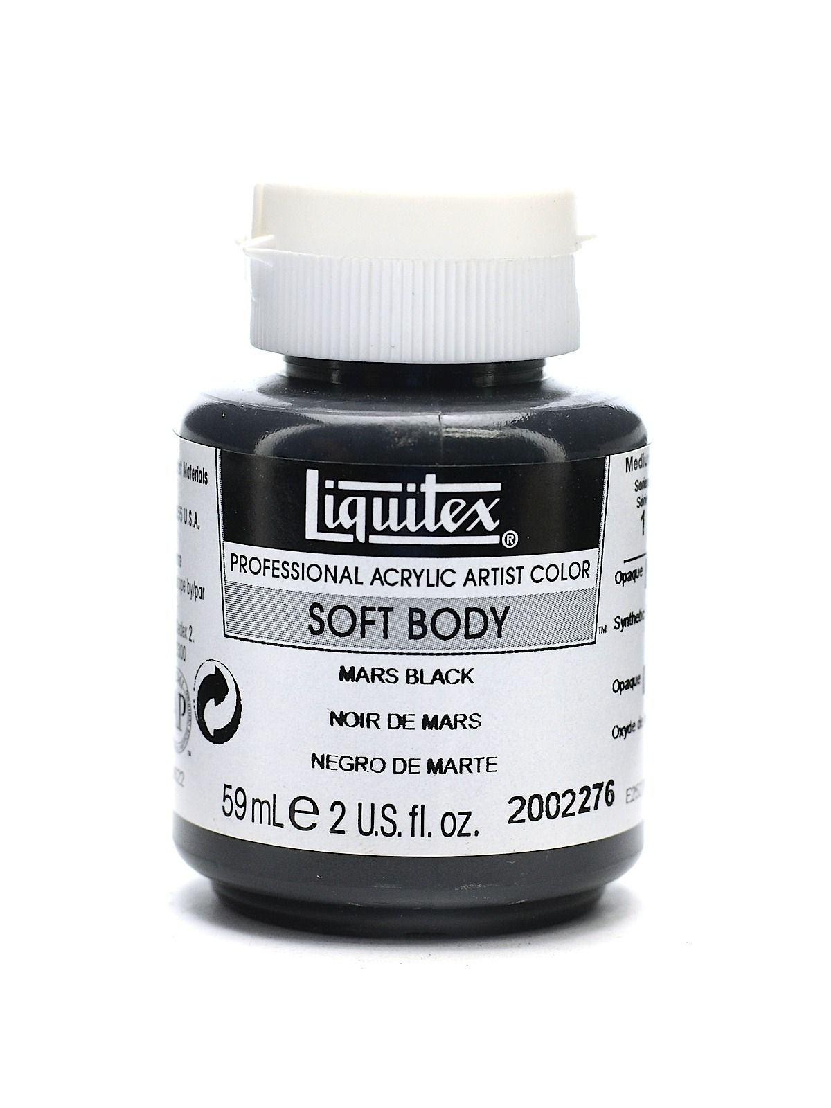 Liquitex Soft Body Acrylic - Mars Black 2-oz