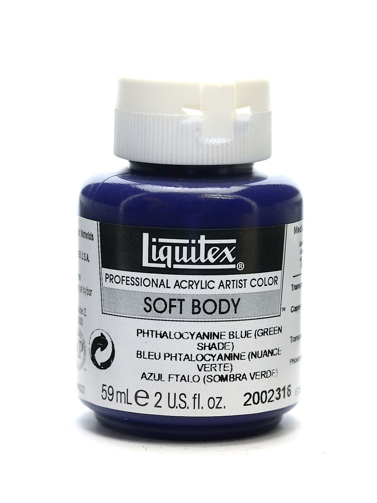Liquitex Soft Body Acrylic - Phthalocyanine Blue (GS) 2-oz