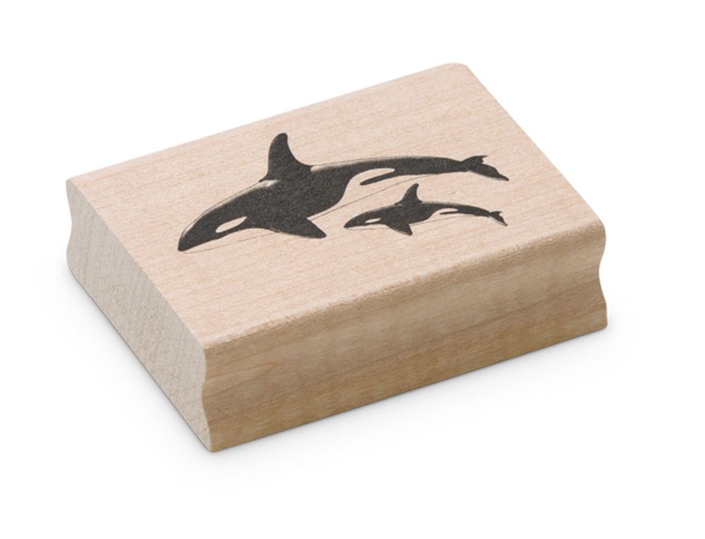 Killer Whales Rubber Stamp