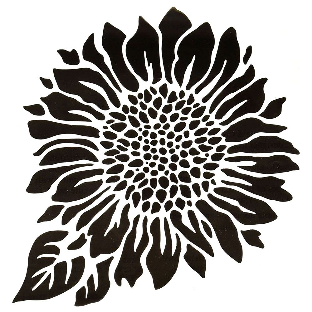 The Crafters Workshop Stencil - Mini Joyful Sunflower 6 x 6 inch