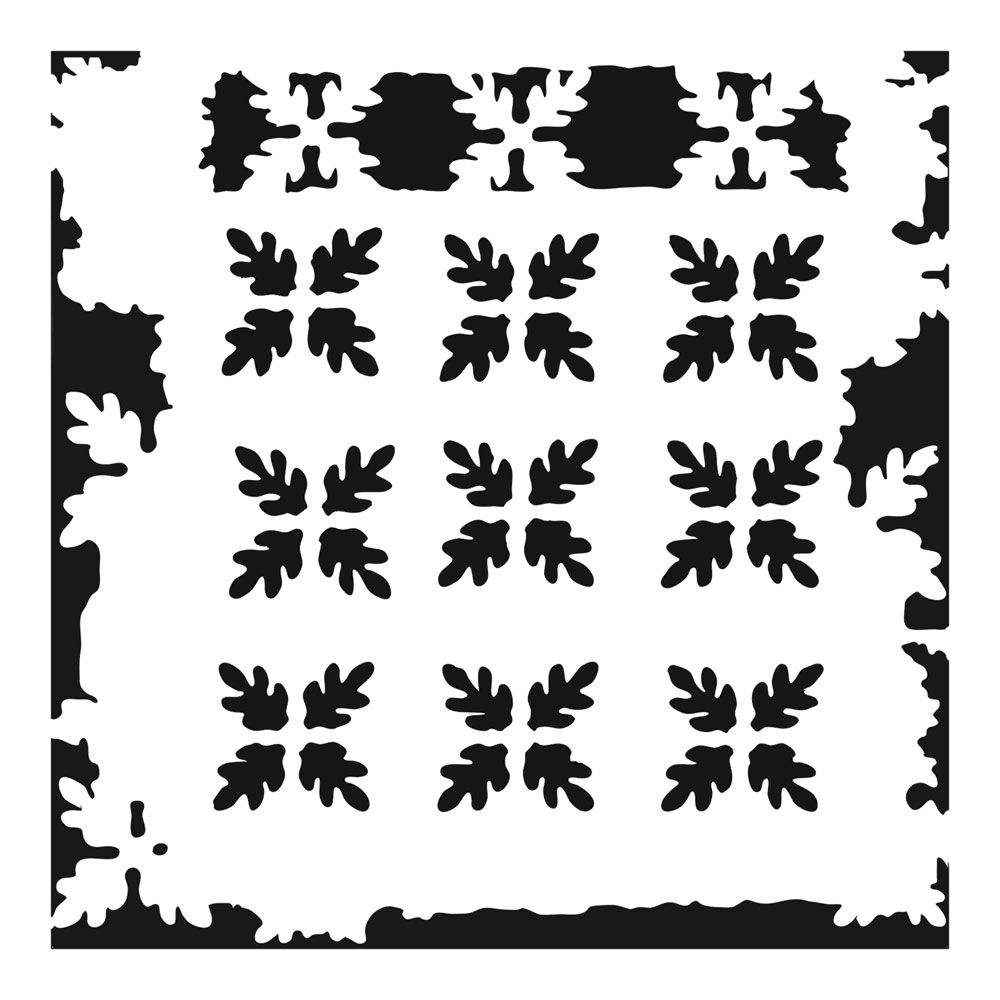 The Crafters Workshop Stencil - Pine Needle Print 6 x 6 inch