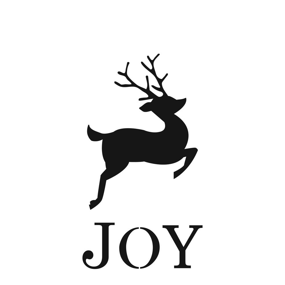The Crafters Workshop Stencil - Reindeer Joy 6 x 6 inch