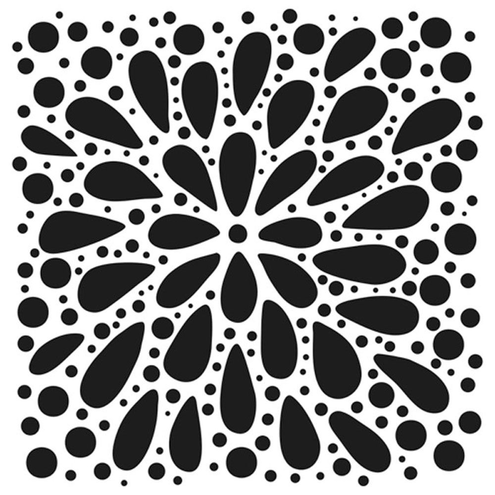 The Crafters Workshop Stencil - Explosion 12 x 12 inch