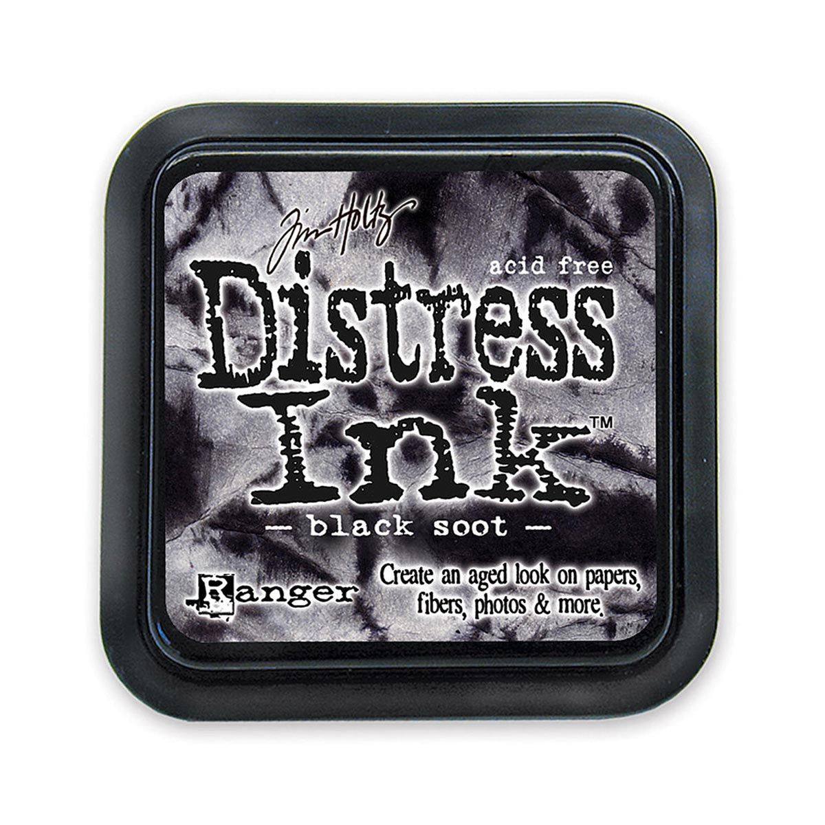 Tim Holtz Mini Distress Ink Pad, Black Soot 1x1 inch