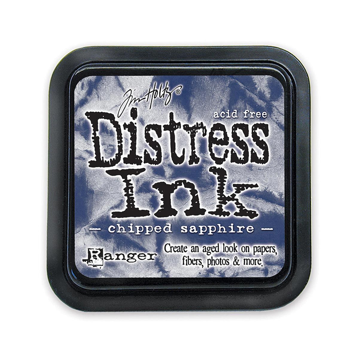 Tim Holtz Mini Distress Ink Pad Chipped Sapphire 1x1 inch