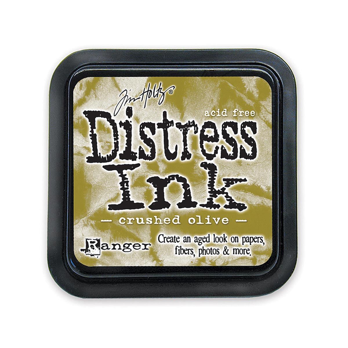 Tim Holtz Mini Distress Ink Pad, Crushed Olive 1x1-in