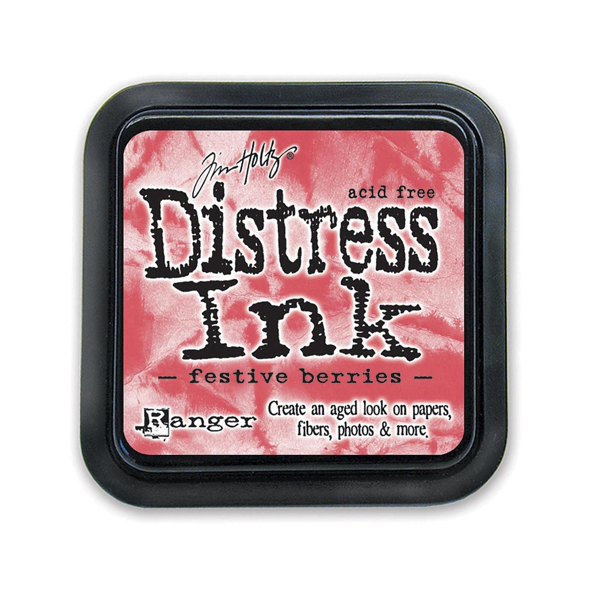 Tim Holtz Mini Distress Ink Pad, Festive Berries 1x1-in