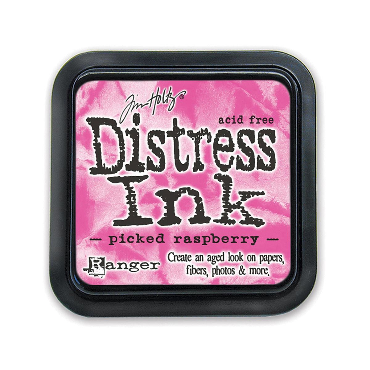 Tim Holtz Mini Distress Ink Pad, Picked Raspberry 1x1-in