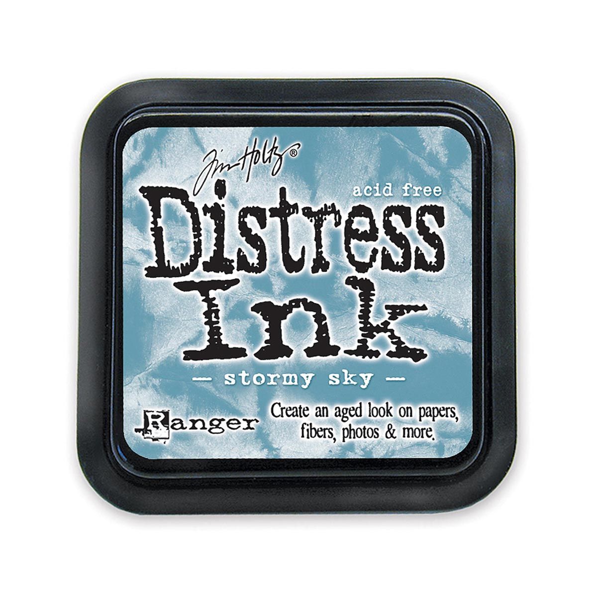 Tim Holtz Mini Distress Ink Pad Stormy Sky 1x1 inch