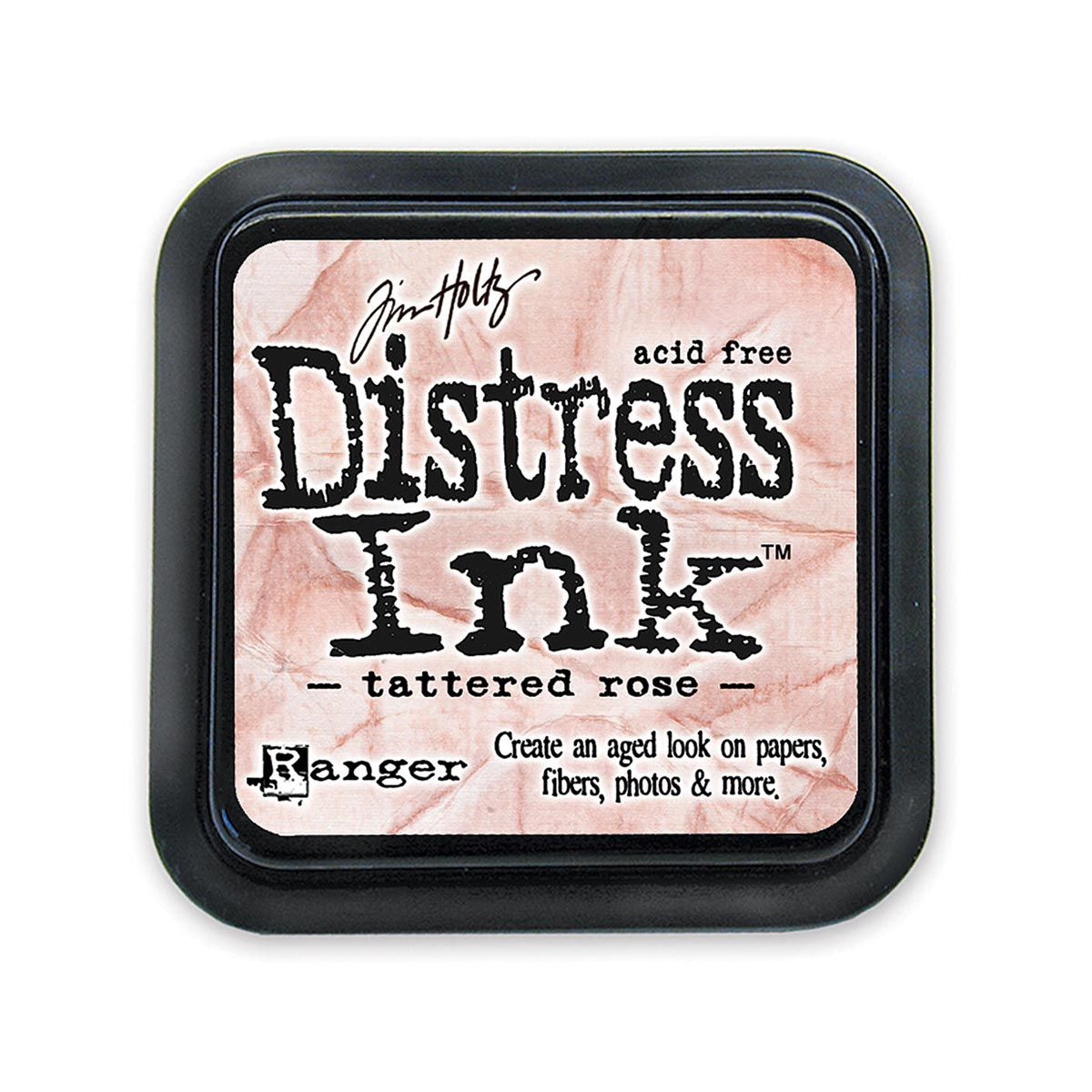 Tim Holtz Mini Distress Ink Pad, Tattered Rose 1x1-in