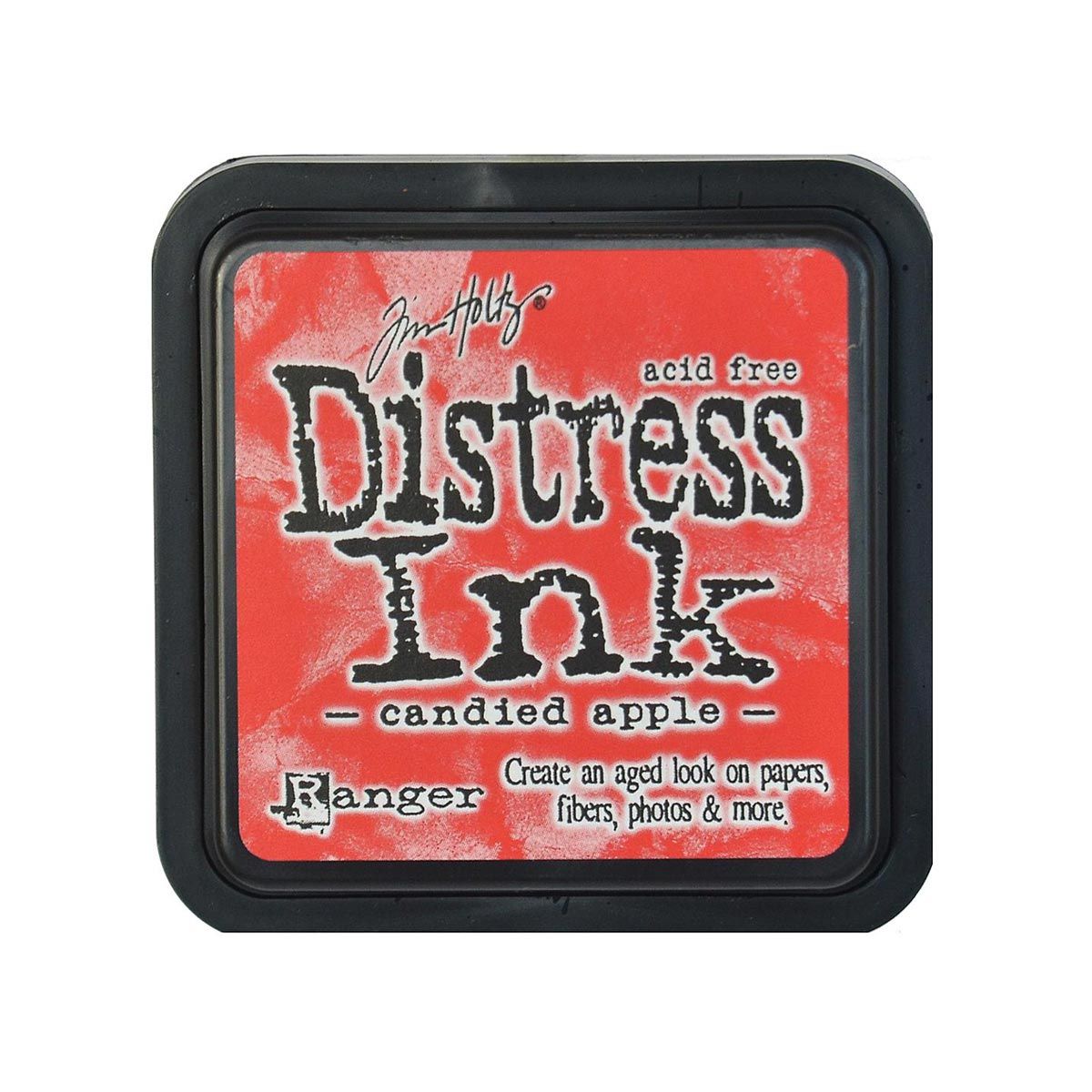 Tim Holtz Mini Distress Ink Pad, Candied Apple 1x1-in