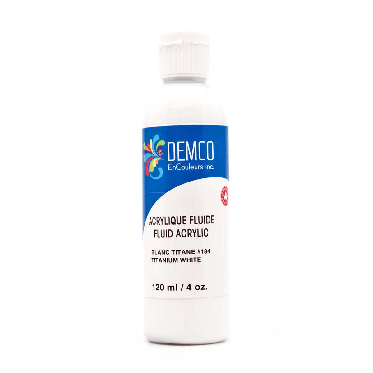 Demco Fluid Acrylic Paint - Titanium White 120 ml