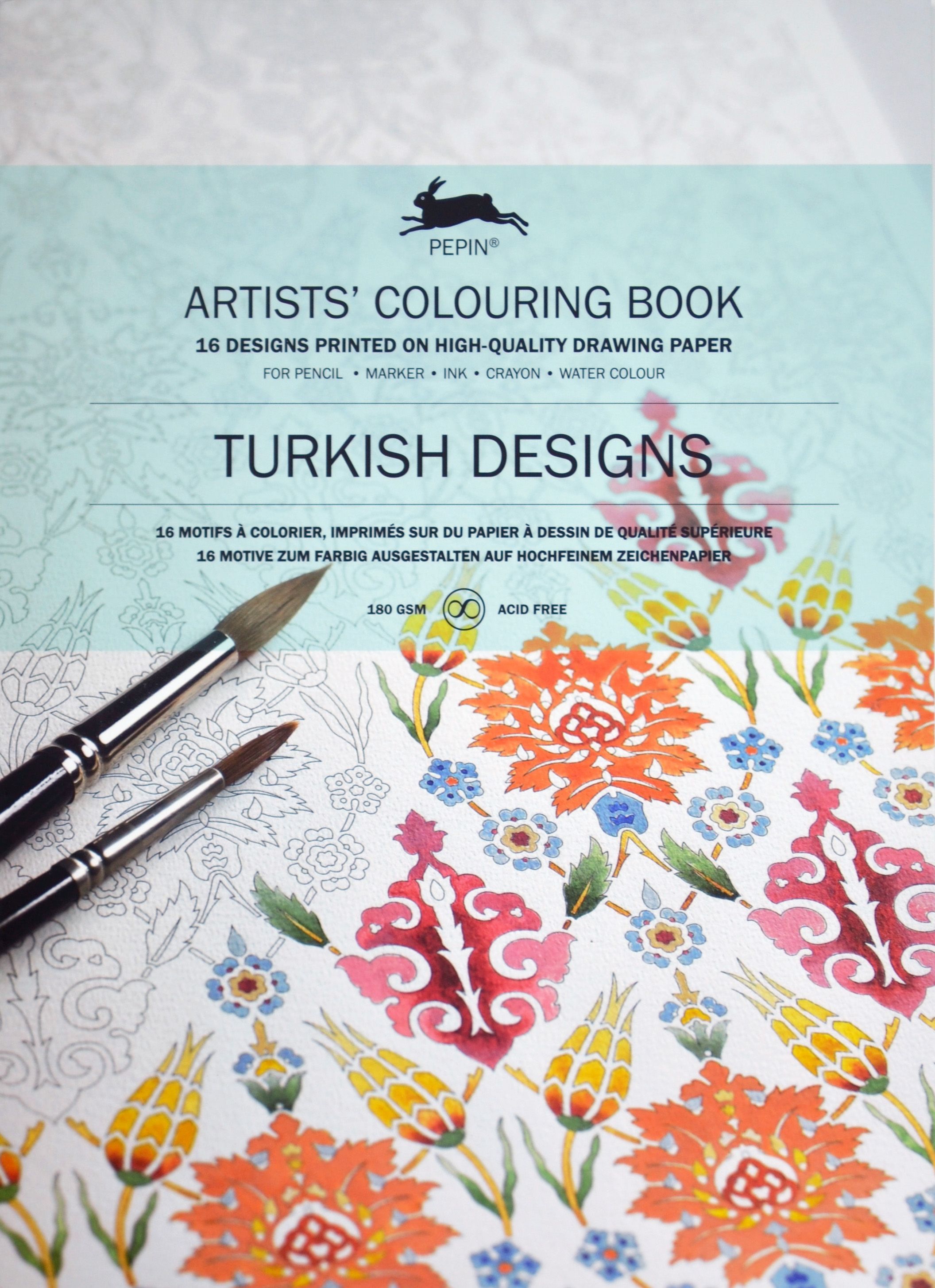 TURKISH DESIGNS: Artists' Colouring Books - Paperback