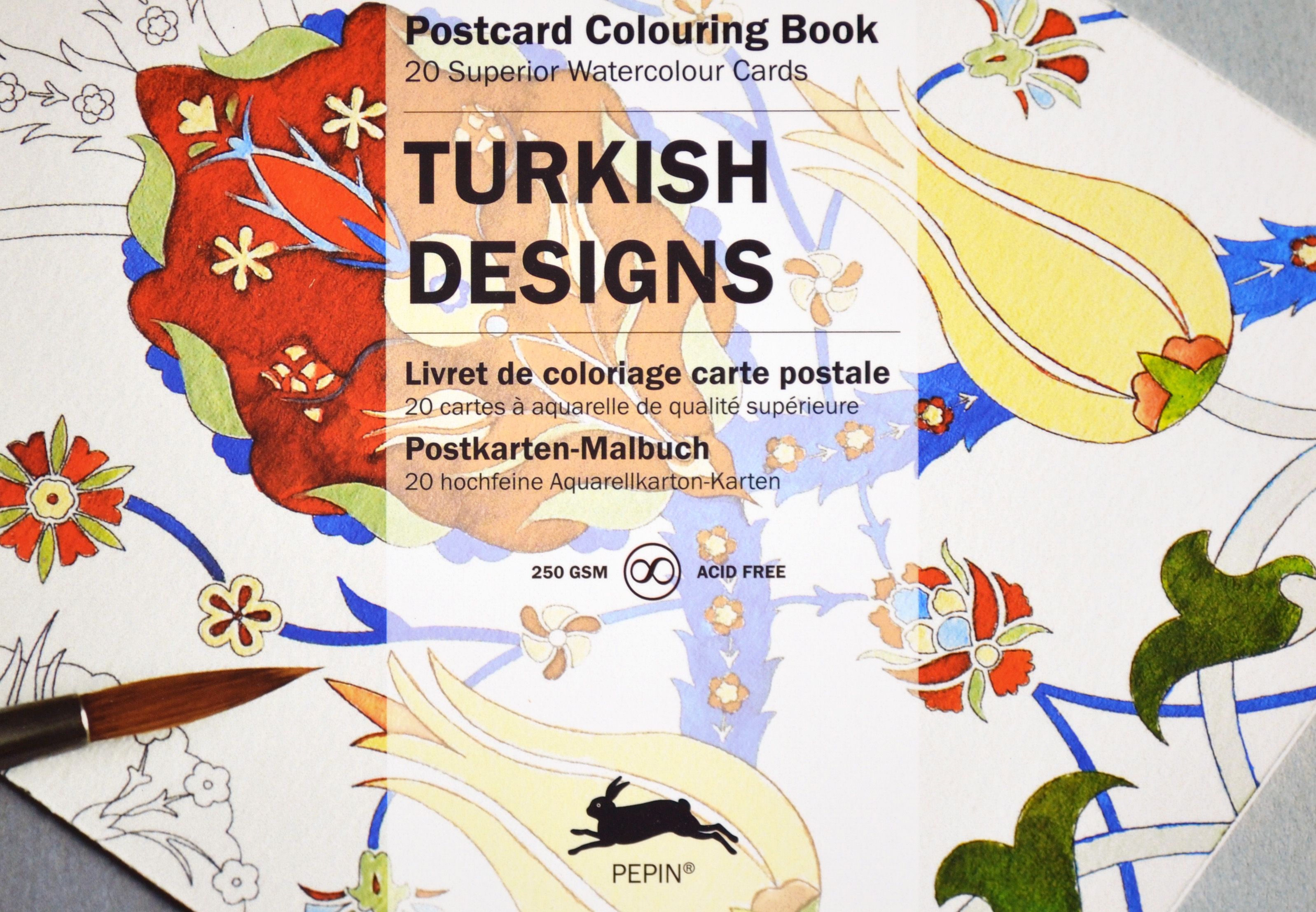 TURKISH DESIGNS: PEPIN POSTCARD COLOURING BOOK