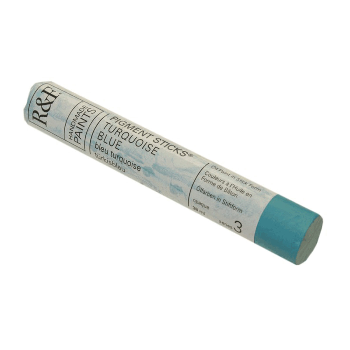 R&F Oil Pigment Stick, Turquoise Blue 38ml