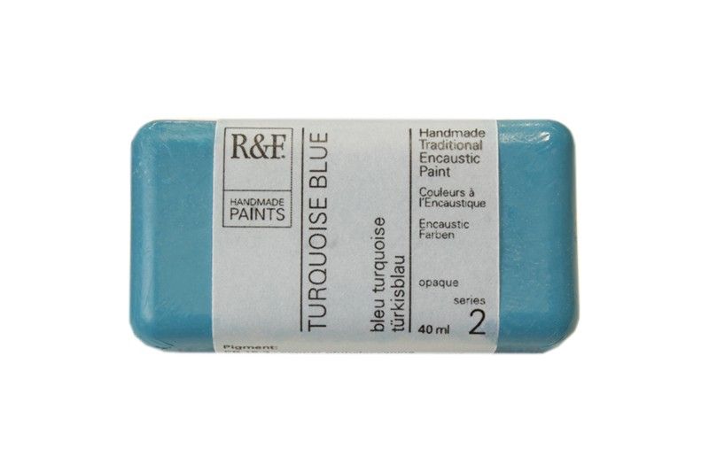 R&F Encaustic Block, Turquoise Blue 40ml