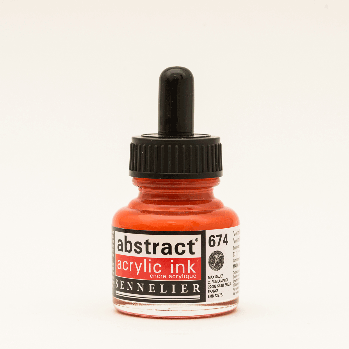 Abstract Acrylic Ink Vermilion 30 ml