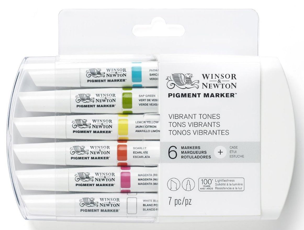 Winsor & Newton Pigment Marker Vibrant Colour Set 6pk