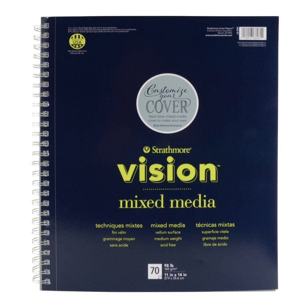 Strathmore Vision Custom Mixed Media Wire-bound 11 x 14-inch Pad