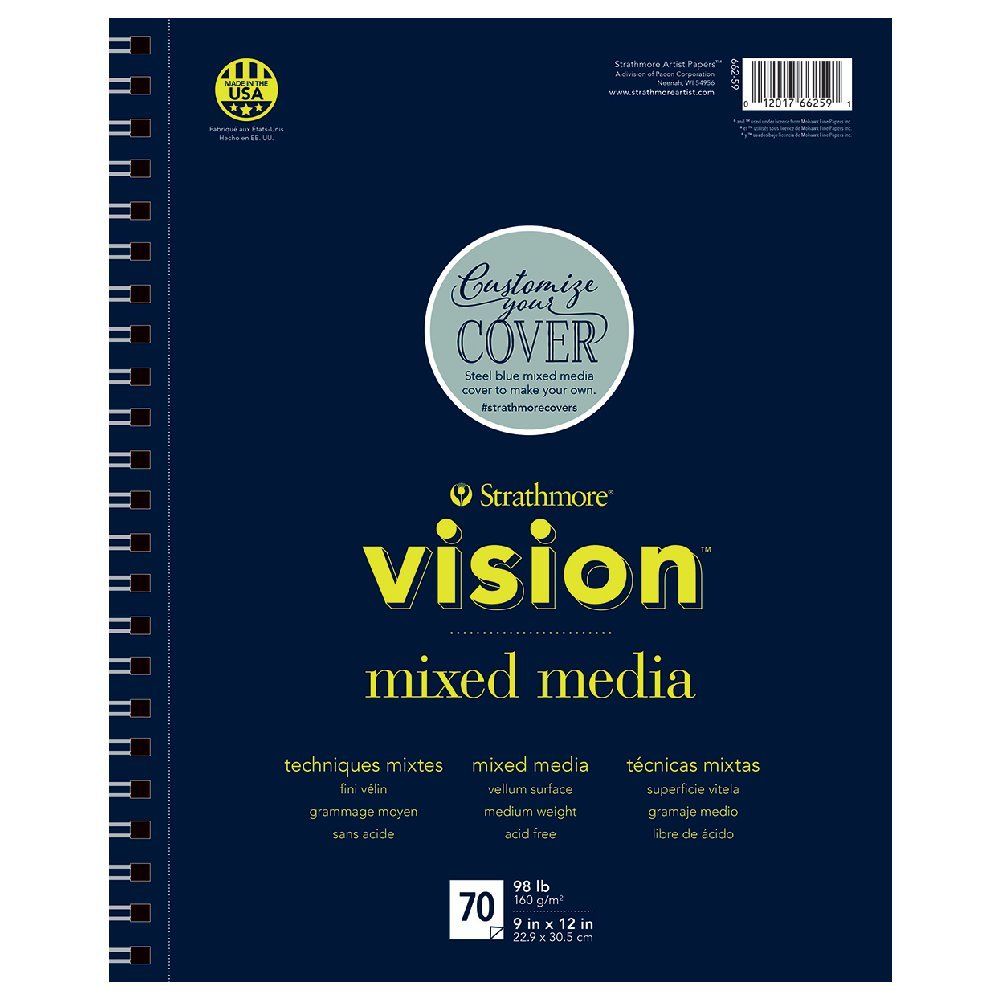 Strathmore Vision Custom Mixed Media Wire-bound 9 x 12-inch Pad