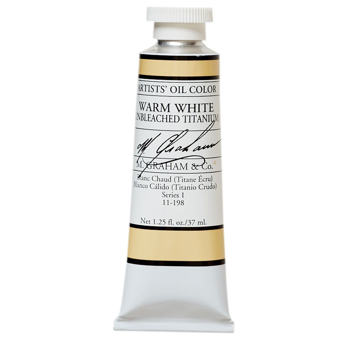 M Graham Oil Paint - Warm White (Unbleached Titanium) 37 ml