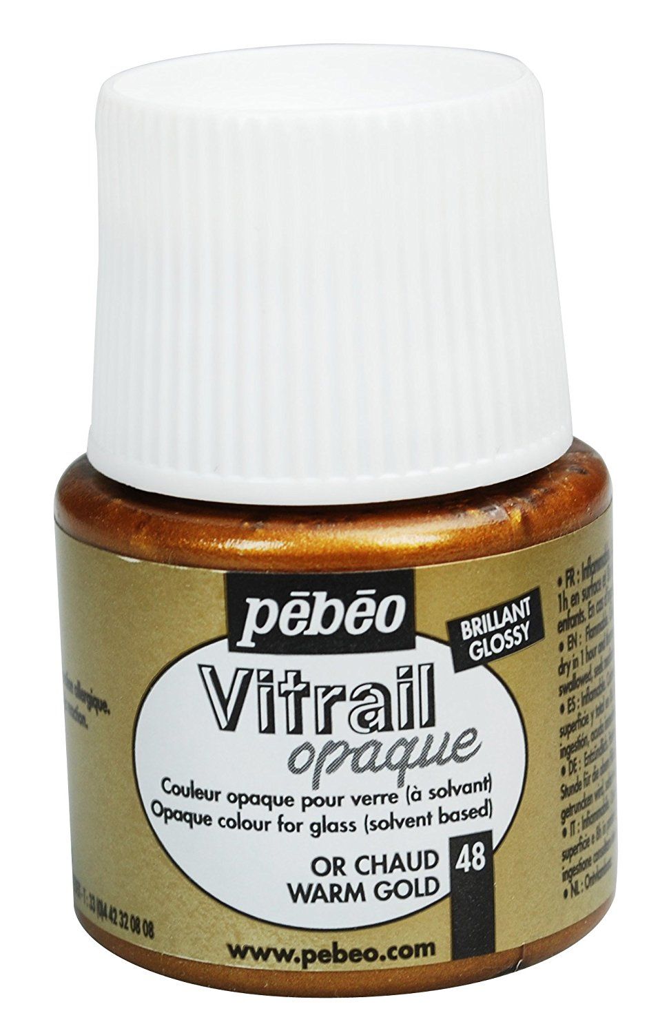 Pebeo Vitrail Opaque Warm Gold 45 ml