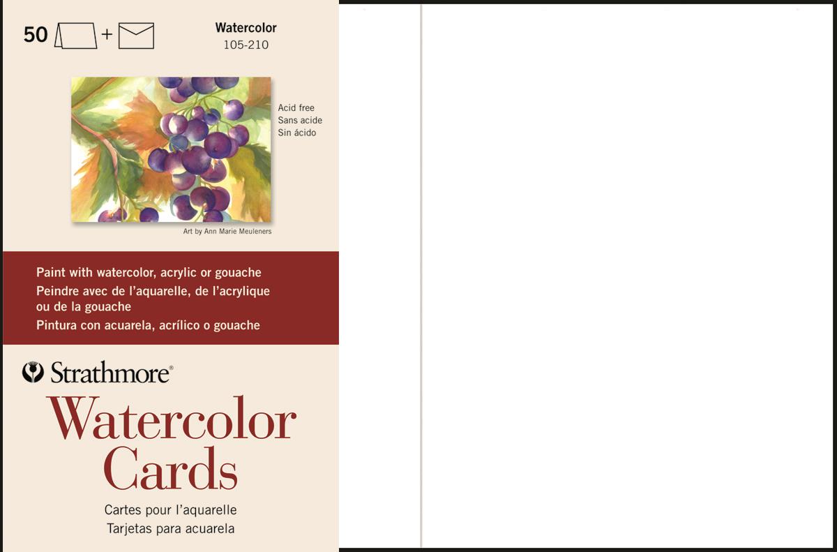 Strathmore Watercolour Cards - 50 Pack Boxed Cards and Envelopes