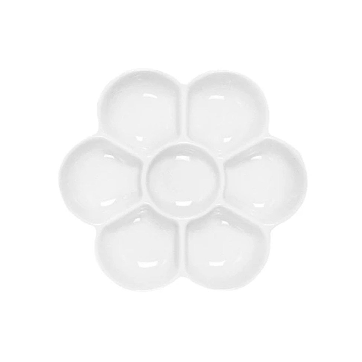 Yasutomo Porcelain Seven Section Flower Dish 5" Diameter