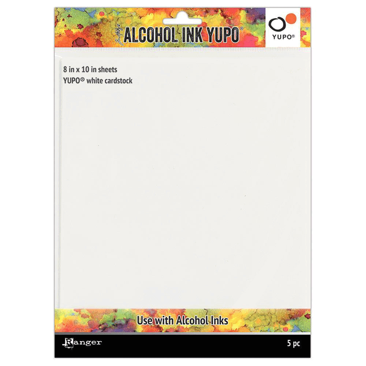 Tim Holtz Alcohol Ink Yupo White cardstock (8x10in) 5pc